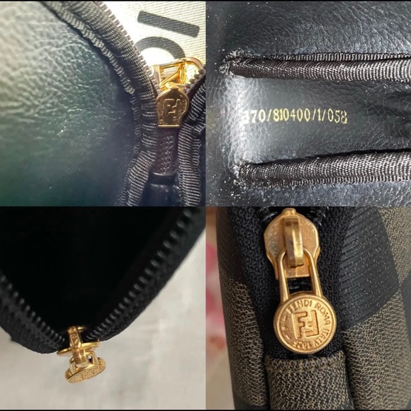 NWOT RARE💝Auth💝FENDI Zucchino Zucca Checkered Damier Monogram Clutch/Pochette✨ - Picture 9 of 13